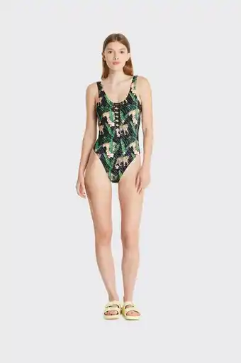 Décimas Bañador casual polinesia bañador crisscross mujer oferta