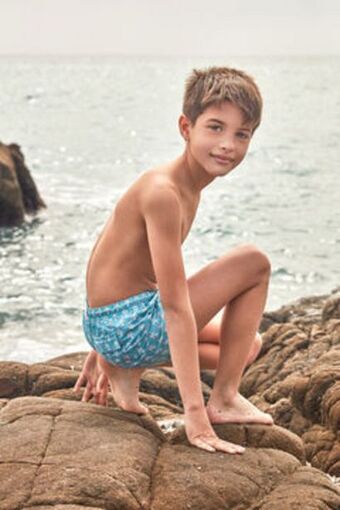 Fifty Factory Bañador estampado indio turquesa niño oferta