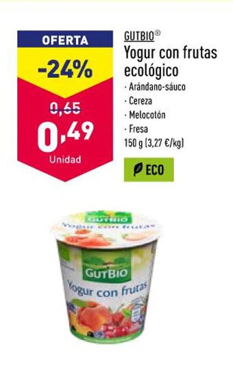 Lidl Yogur Con Frutas Ecológico oferta