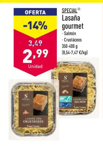 Lidl Lasaña Gourmet oferta