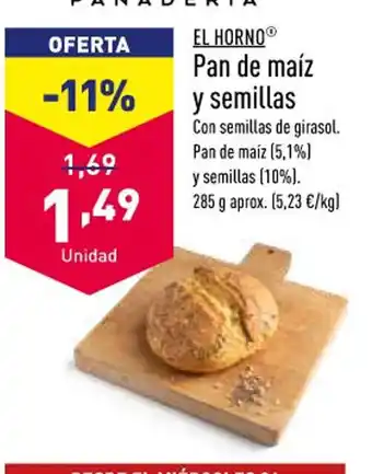 Lidl Pan de Maíz Y Semillas oferta