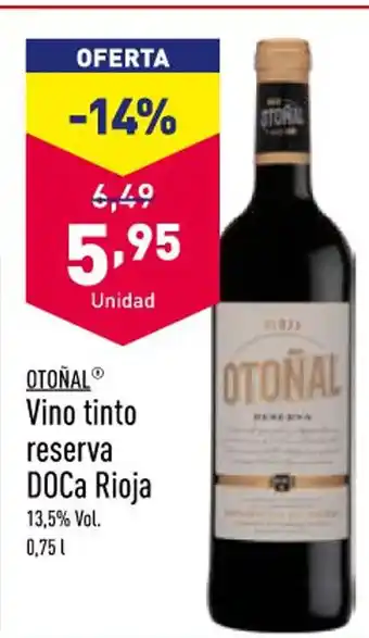 Lidl Vino Tinto Reserve DOCa Rioja oferta