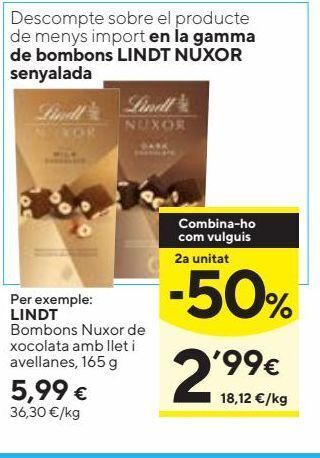 Caprabo Bombones lindt oferta