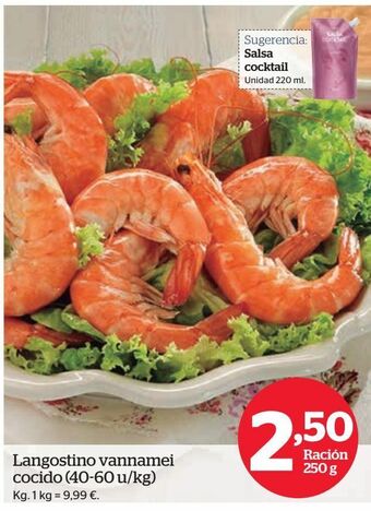 La Sirena Langostinos cocidos oferta