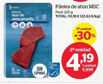 La Sirena Filetes de atún oferta