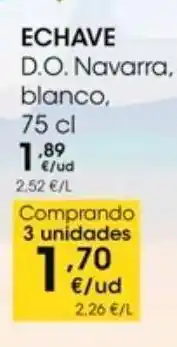 Eroski Vino blanco echave oferta