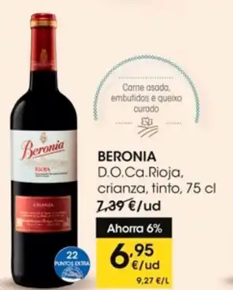 Eroski Vino crianza beronia oferta