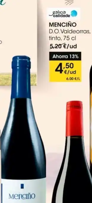 Eroski Vino tinto menciño oferta