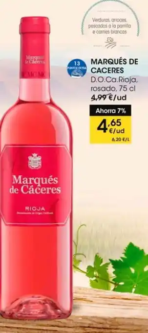 Eroski Vino rosado marqués de cáceres oferta