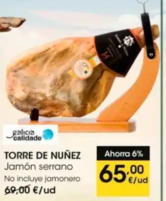 Eroski Jamón serrano torre de núñez oferta