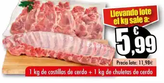 Unide Supermercados Costillas de cerdo oferta