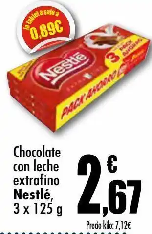 Unide Supermercados Chocolate con leche nestlé oferta