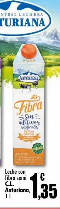 Unide Supermercados Leche con fibra central lechera asturiana oferta