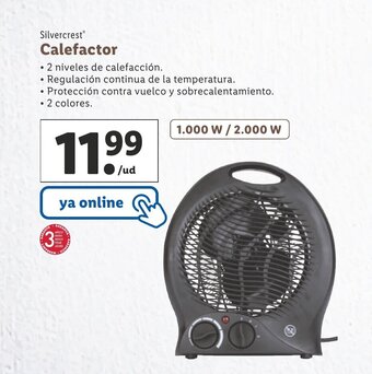 Lidl Silvercrest Calefactor oferta