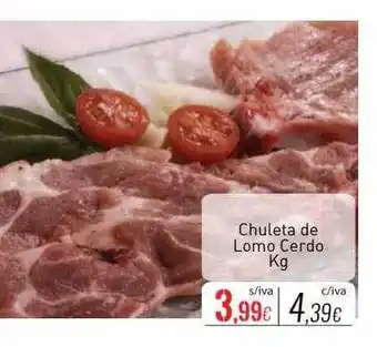 Cuevas Cash Chuleta de lomo cerdo kg oferta