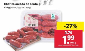 Lidl Chorizo oferta