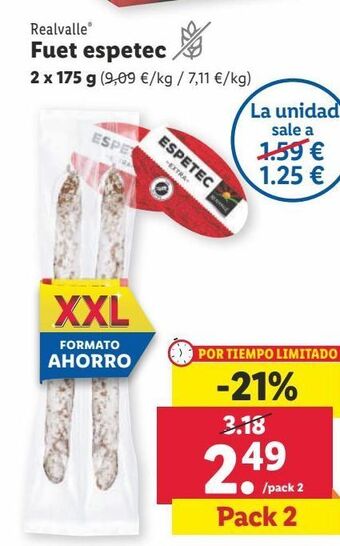 Lidl Fuet realvalle oferta