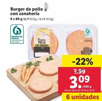 Lidl Hamburguesas oferta