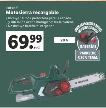 Lidl Motosierra a batería parkside oferta