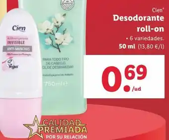 Lidl Desodorante roll on cien oferta