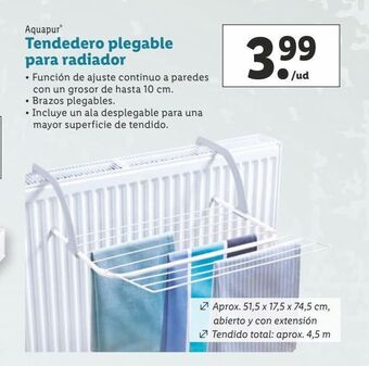 Lidl Tendedero aquapur oferta