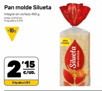 AhorraMas Pan de molde silueta oferta