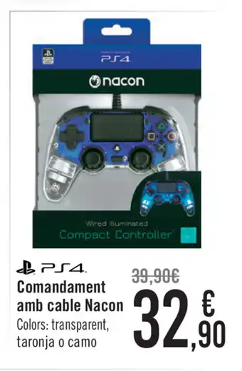 Carrefour PS4 Comandament amb cable Nacon oferta