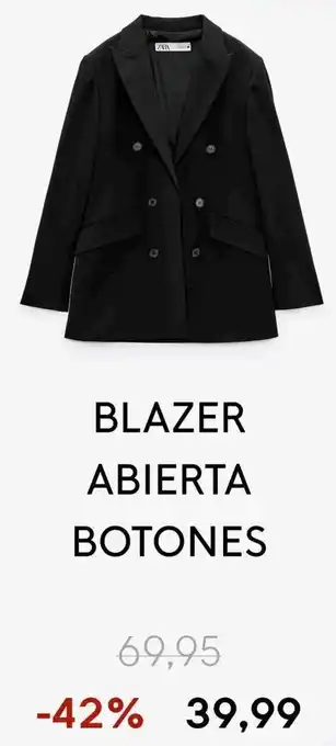 ZARA Blazer abierta botones oferta