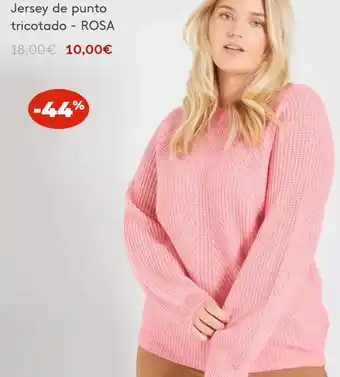 Jersey de punto tricotado rosa