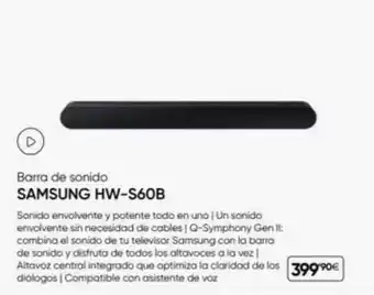Fnac Barra de sonido samsung hw-s60b oferta