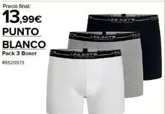 Costco Punto blanco pack 3 boxer oferta