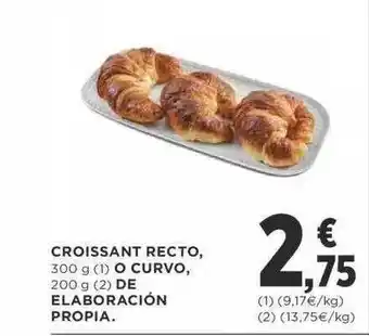Supercor Croissant recto o curvo de elaboración propia oferta