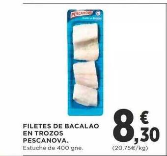 Supercor Filetes de bacalao en trozos pescanova oferta