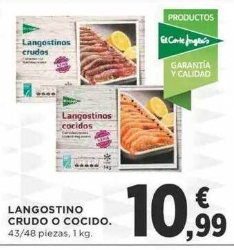 Supercor Langostino crudo o cocido oferta