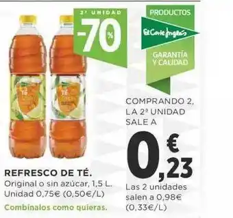 Supercor 2a unidad -70% refresco de té oferta