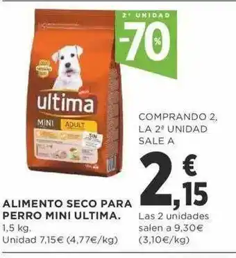 Supercor 2a unidad -70% alimento seco para perro mini ultima oferta