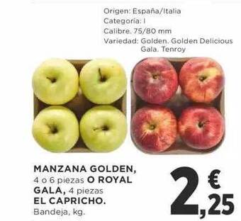 Supercor Manzana golden o royal gala el capricho oferta