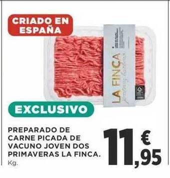 Supercor Preparado de carne picada de vacuno joven dos primaveras la finca oferta