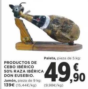 Supercor Productos de cebo ibérico 50% raza ibérica don eusebio oferta