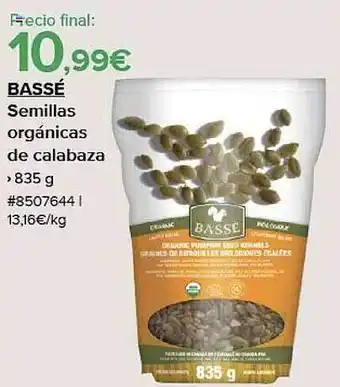 Costco Bassé semillas orgánicas de calabaza oferta