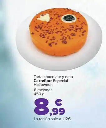 Carrefour Tarta chocolate y nata carrefour especial halloween oferta