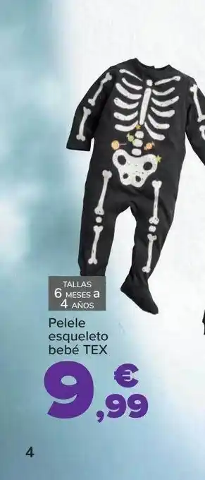 Carrefour Pelele esqueleto bebé tex oferta