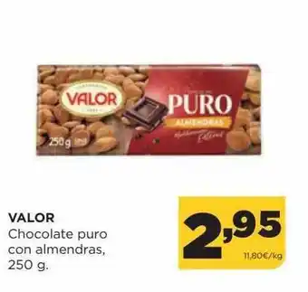 Alimerka Valor chocolate puro con almendras oferta