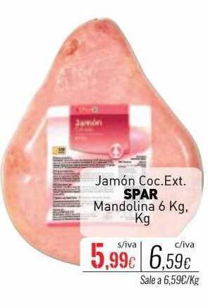 Cuevas Cash Jamón coc.ext. spar mandolina kg oferta