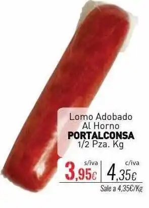 Cuevas Cash Lomo adobado al horno portalconsa 1-2 pza. kg oferta