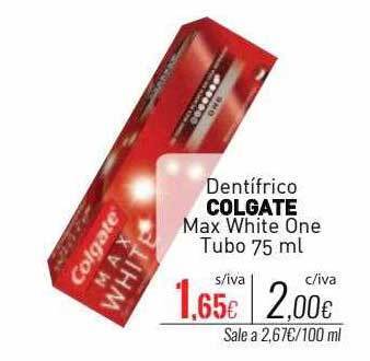 Cuevas Cash Dentífrico colgate max white one tubo oferta