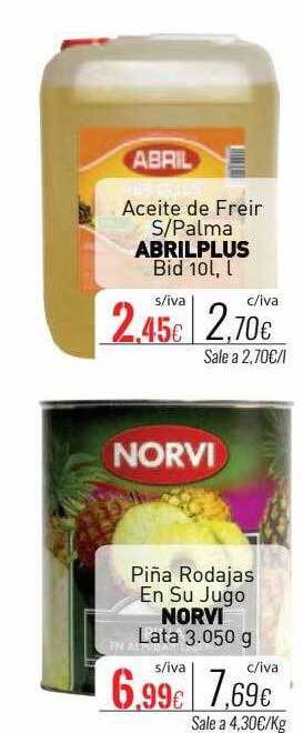 Cuevas Cash Pina rodajas en su jugo norvi lata oferta