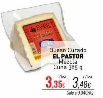 Cuevas Cash Queso curado el pastor mezcla cuña oferta