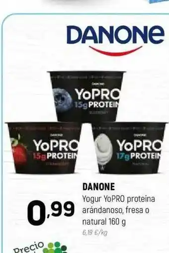 Coviran Danone yogur yopro proteina arándanoso, fresa o natural oferta