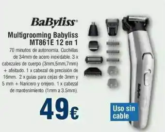 FROIZ Multigrooming babyliss mt861e 12 en 1 oferta